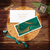 抽象芸術グリッター層結婚の緑ID903 セーブザデート