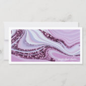 抽象芸術グリッター層結婚の薄紫ID903 セーブザデート (正面)