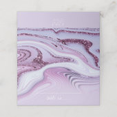 抽象芸術グリッター層結婚の薄紫ID903 プレイスカード (外部開封)