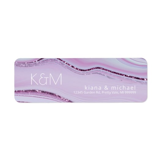 抽象芸術グリッター層結婚の薄紫ID903 ラベル (正面)