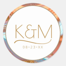 抽象芸術グリッター層縁ど結婚のSW Wt ID903 ラウンドシール