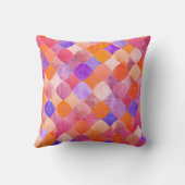 抽象芸術グリッター水色幾何学模様 クッション (裏面)