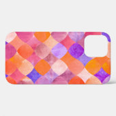 抽象芸術グリッター水色幾何学模様 Case-Mate iPhoneケース (裏面 (横))