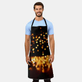 抽象芸術グリッター灯 エプロン (着用した状態)