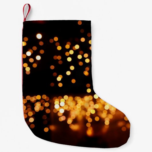抽象芸術グリッター灯 スモールクリスマスストッキング (正面)