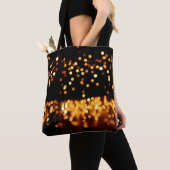 抽象芸術グリッター灯 トートバッグ (クローズアップ)