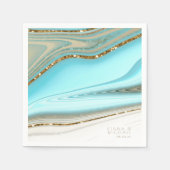 抽象芸術グリッター結婚層のID903 スタンダードカクテルナプキン (正面)