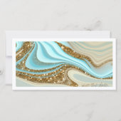 抽象芸術グリッター結婚層のID903 セーブザデート (正面)