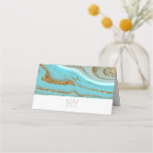 抽象芸術グリッター結婚層のID903 プレイスカード (裏面)