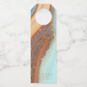 抽象芸術グリッター結婚層のSB ID903 ボトルネックタグ (正面)