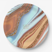 抽象芸術グリッター結婚層のSW ID903 ペーパープレート (正面)