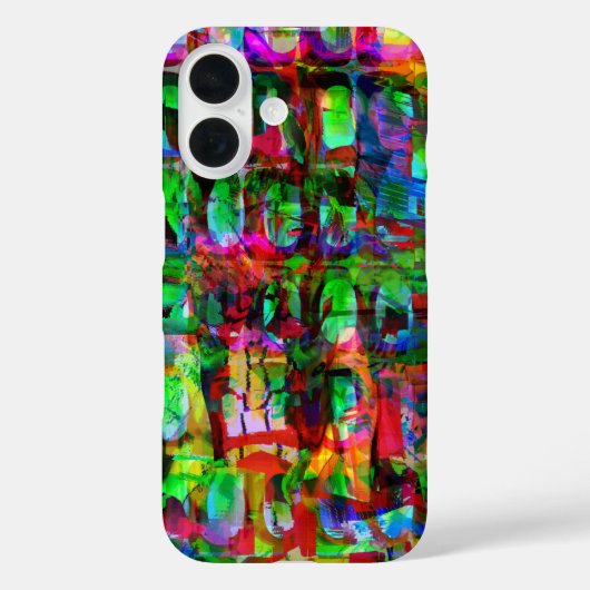 抽象芸術グリッドコラージュモジュラー合成グラフィック Case-Mate iPhoneケース (裏面)