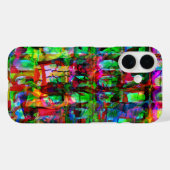 抽象芸術グリッドコラージュモジュラー合成グラフィック Case-Mate iPhoneケース (裏面 (横))
