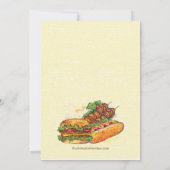 抽象芸術グリリングサマーバーベキューパーティー 招待状 (裏面)