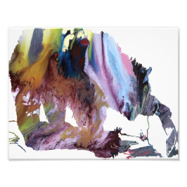 抽象芸術グリーベアのシルエット フォトプリント           