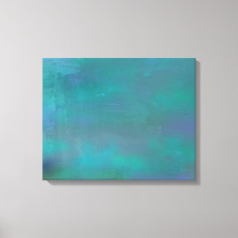 抽象芸術グリーンとパープルセレニティ キャンバスプリント