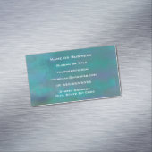 抽象芸術グリーンとパープルセレニティ マグネット名刺 (インサイチュ)