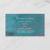 抽象芸術グリーンとパープルセレニティ 名刺 (裏面)