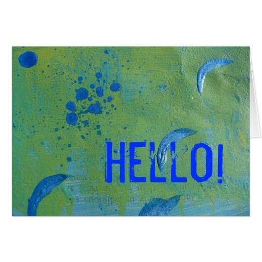 抽象芸術グリーンとブルーこんにちは！ (正面横)