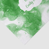 抽象芸術グリーンアルコールインクアーパーソナライズされたト 薄葉紙 (詳細)