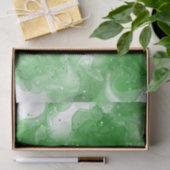 抽象芸術グリーンアルコールインクアーパーソナライズされたト 薄葉紙 (ギフト)