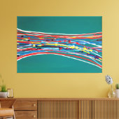 抽象芸術グリーンアーコンテンポラリート キャンバスプリント (インサイチュ (リビング))