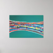 抽象芸術グリーンアーコンテンポラリート キャンバスプリント (正面)