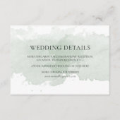 抽象芸術グリーンウォーター結婚カラー詳細カード エンクロージャーカード (正面)