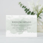 抽象芸術グリーンウォーター結婚カラー詳細カード エンクロージャーカード (スタンド正面)