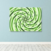 抽象芸術グリーンエッグキャンバスラップ キャンバスプリント (インサイチュ (ウッドフロア))