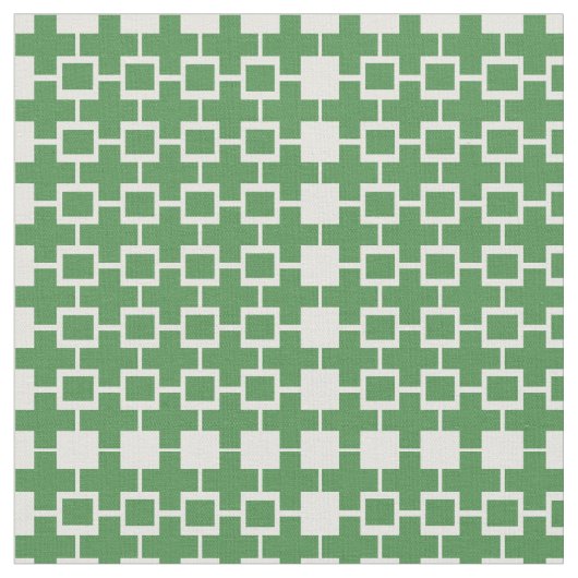 抽象芸術グリーンキューブ正方形 ファブリック (クローズアップ)