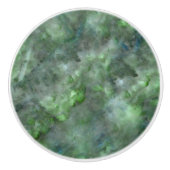 抽象芸術グリーンクォーツ、大理石の花崗岩パターン セラミックノブ (正面)