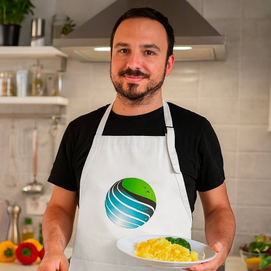 抽象芸術グリーングローブモダン地球 スタンダードエプロン