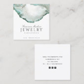 抽象芸術グリーンゲートジュエリー設計者 スクエア名刺 (正面/裏面)