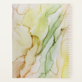 抽象芸術グリーンゴールドフォイルカスタムプランナー プランナー手帳 (裏面)