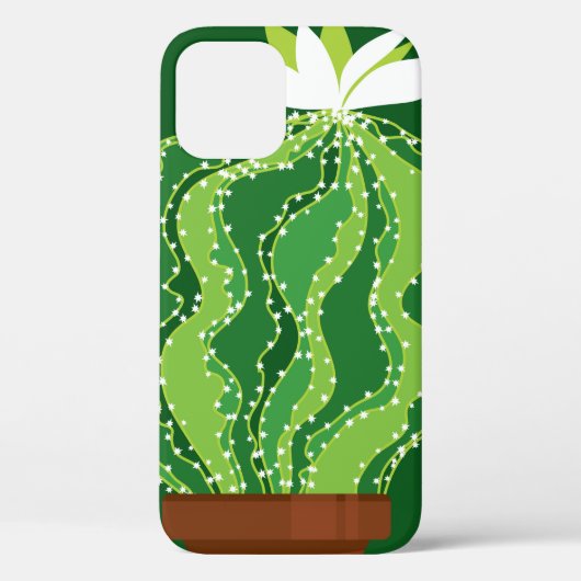 抽象芸術グリーンサボテンのシームレスパターン Case-Mate iPhoneケース (裏面)