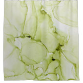 抽象芸術グリーンシャワーカーテン シャワーカーテン (正面)