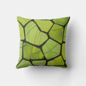 抽象芸術グリーンジオメトリックモザイク クッション (裏面)