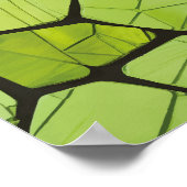 抽象芸術グリーンジオメトリックモザイク ポスター (角)