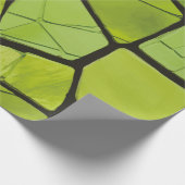 抽象芸術グリーンジオメトリックモザイク ラッピングペーパー (角)