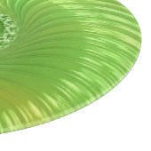 抽象芸術グリーンスパイラルフラクタル カッティングボード (角)