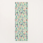 抽象芸術グリーンズパターンヨガエクササイズフロアマット ヨガマット (裏面)