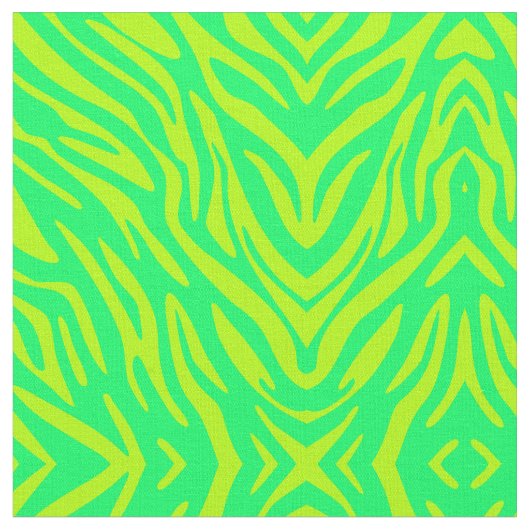 抽象芸術グリーンゼブラ ファブリック (クローズアップ)