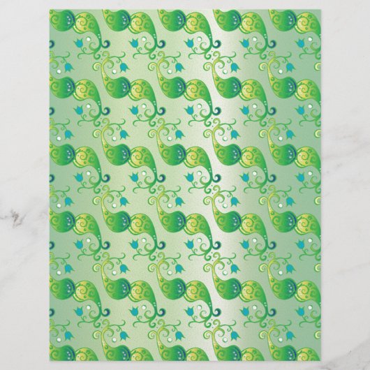 抽象芸術グリーンチューリップボテフローラルパターン (正面)