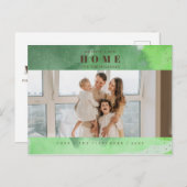 抽象芸術グリーンニューホームフォーホリデーズフォトムービング ポストカード (正面/裏面)