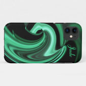 抽象芸術グリーンハートiPhone 5ケース*パーソナライズ* Case-Mate iPhoneケース (裏面(横))