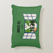 抽象芸術グリーンパターン枕 アクセントクッション (裏面(縦))