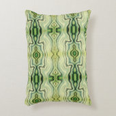 抽象芸術グリーンパターン枕 アクセントクッション (正面(垂直))