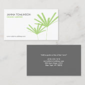 抽象芸術グリーンパームII名刺 名刺 (正面/裏面)
