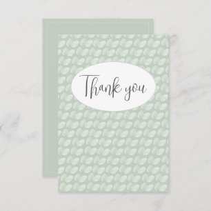 抽象芸術グリーンフラットサンキューカード サンキューカード